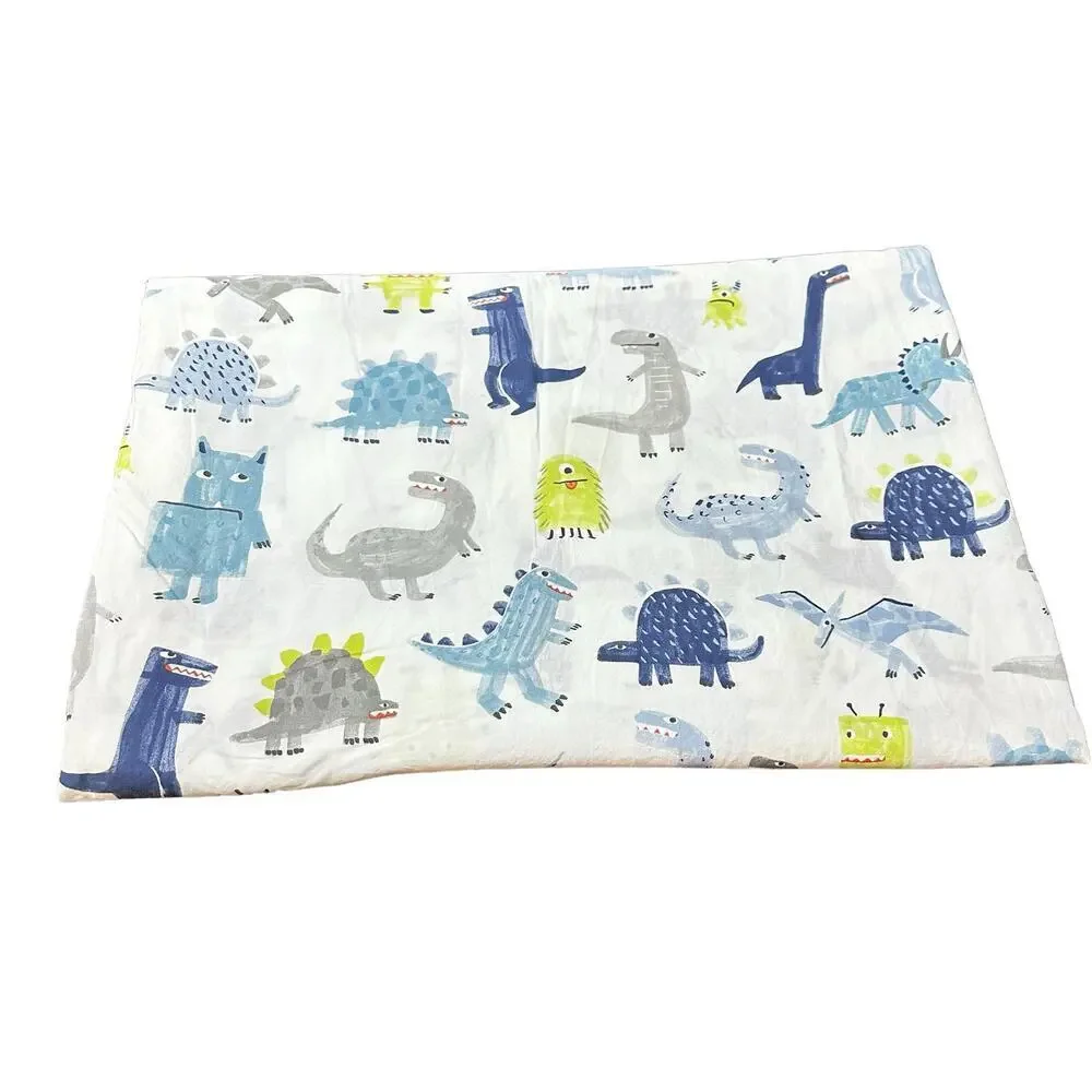 Pottery Barn Kids Organic Cotton Maverick Dinosaurs Flat Sheet Full